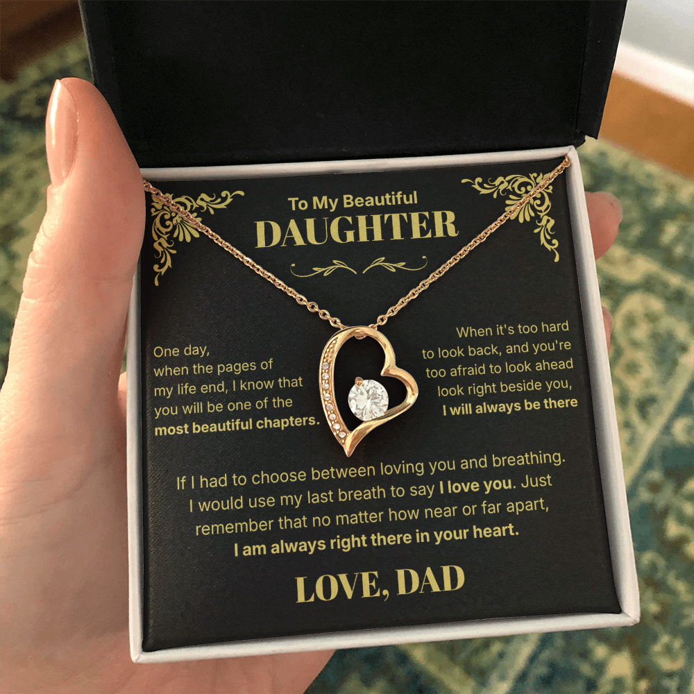 Always in Your Heart - Necklace For Daughter From Dad.