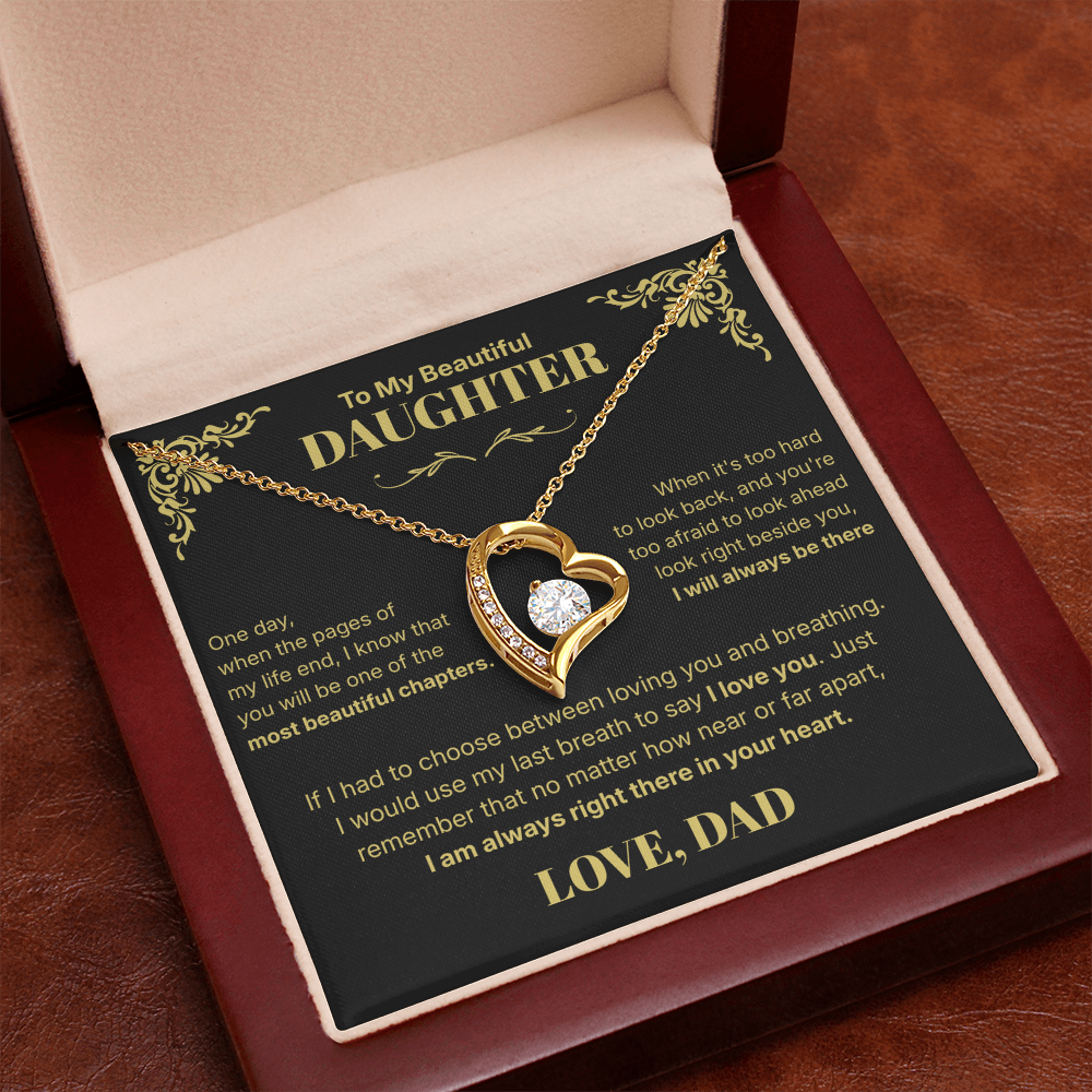 Always in Your Heart  - Necklace For Daughter From Dad.