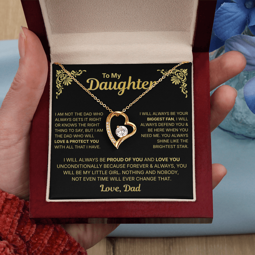 You will Be My Little Girl  - Necklace For Daughter From Dad.