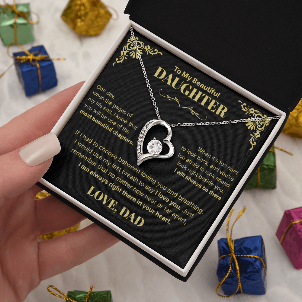 Always in Your Heart  - Necklace For Daughter From Dad.
