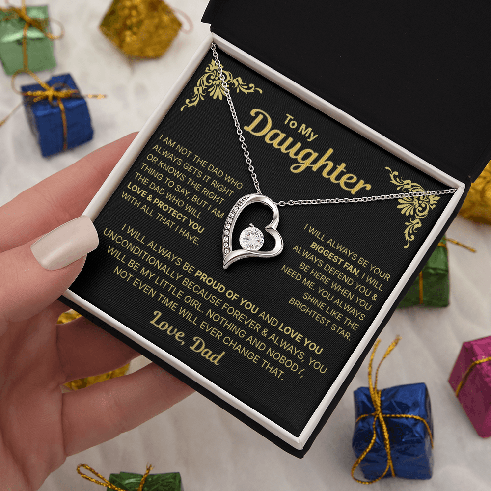 You will Be My Little Girl  - Necklace For Daughter From Dad.