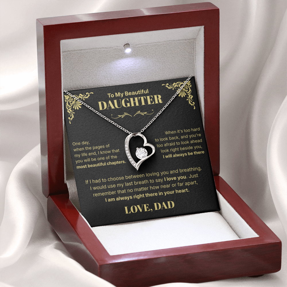 Always in Your Heart  - Necklace For Daughter From Dad.