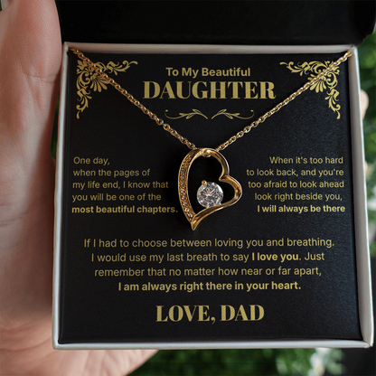 Always in Your Heart  - Necklace For Daughter From Dad.