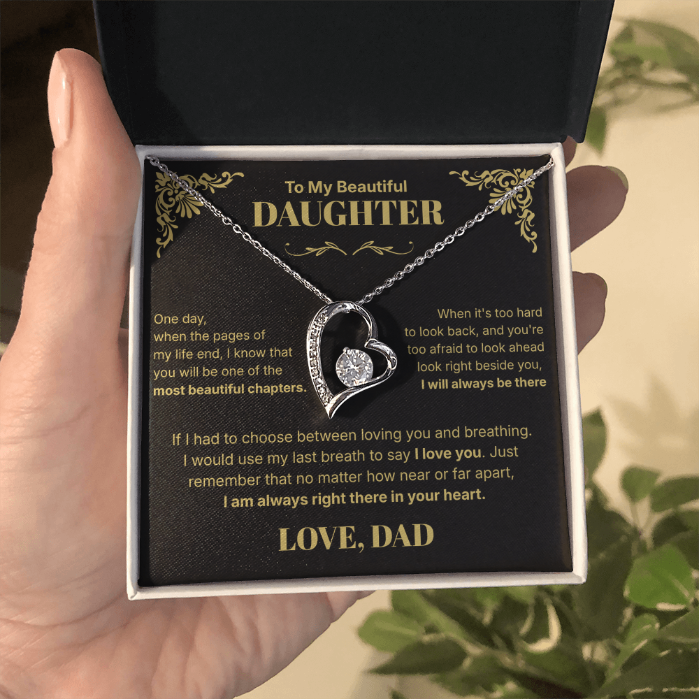 Always in Your Heart  - Necklace For Daughter From Dad.