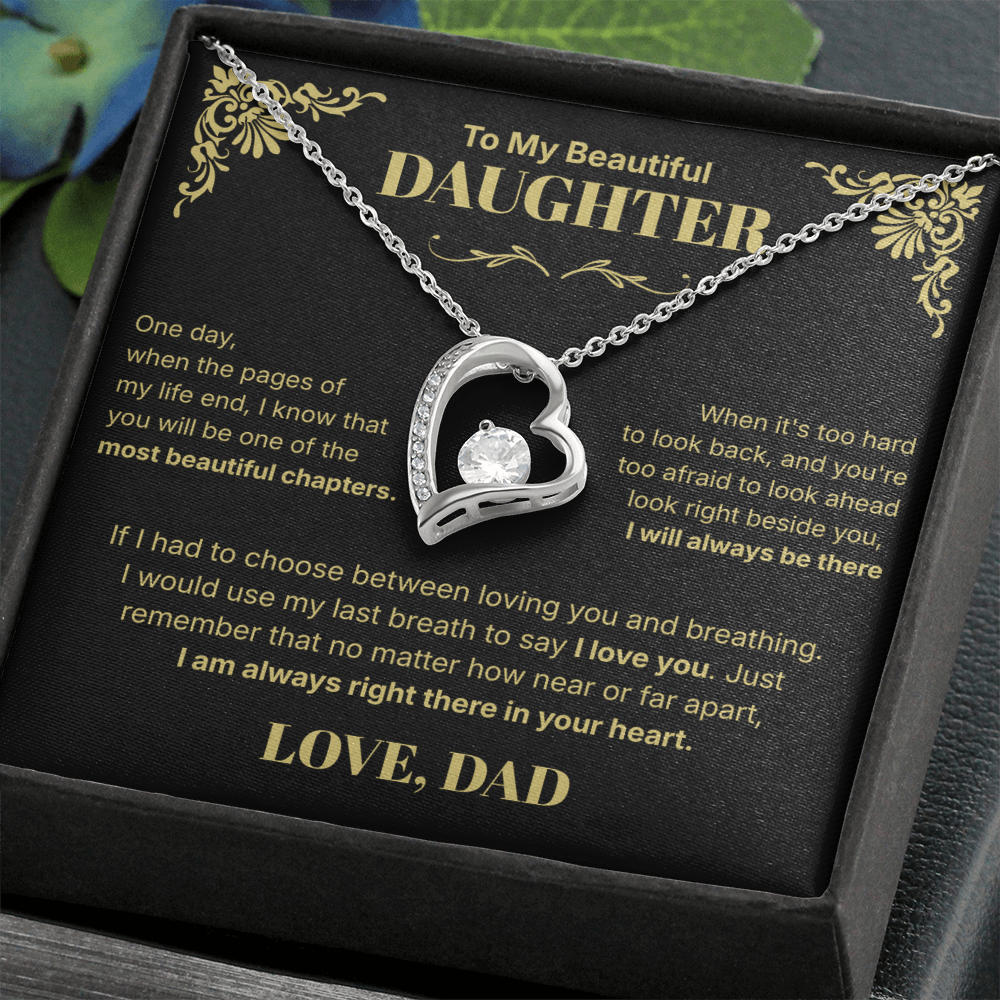 Always in Your Heart  - Necklace For Daughter From Dad.
