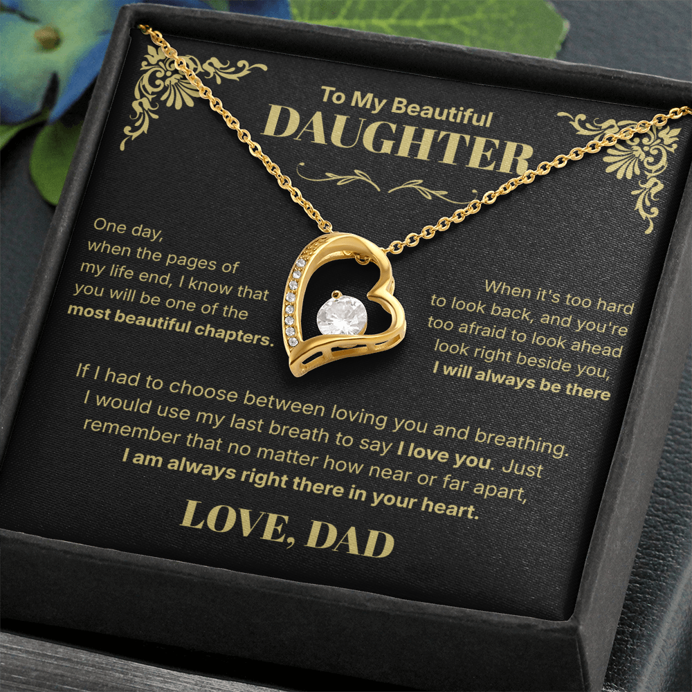 Always in Your Heart  - Necklace For Daughter From Dad.