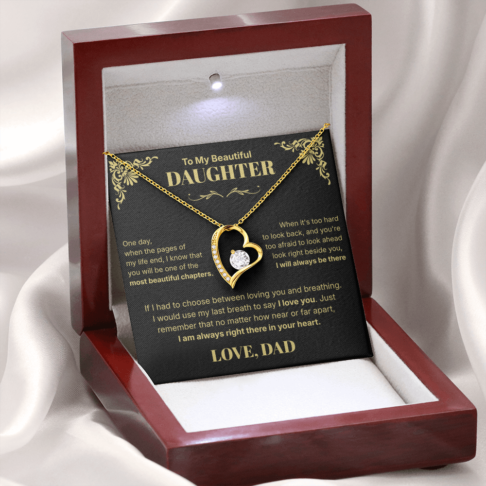 Always in Your Heart  - Necklace For Daughter From Dad.