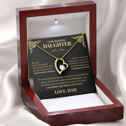 Always in Your Heart  - Necklace For Daughter From Dad.