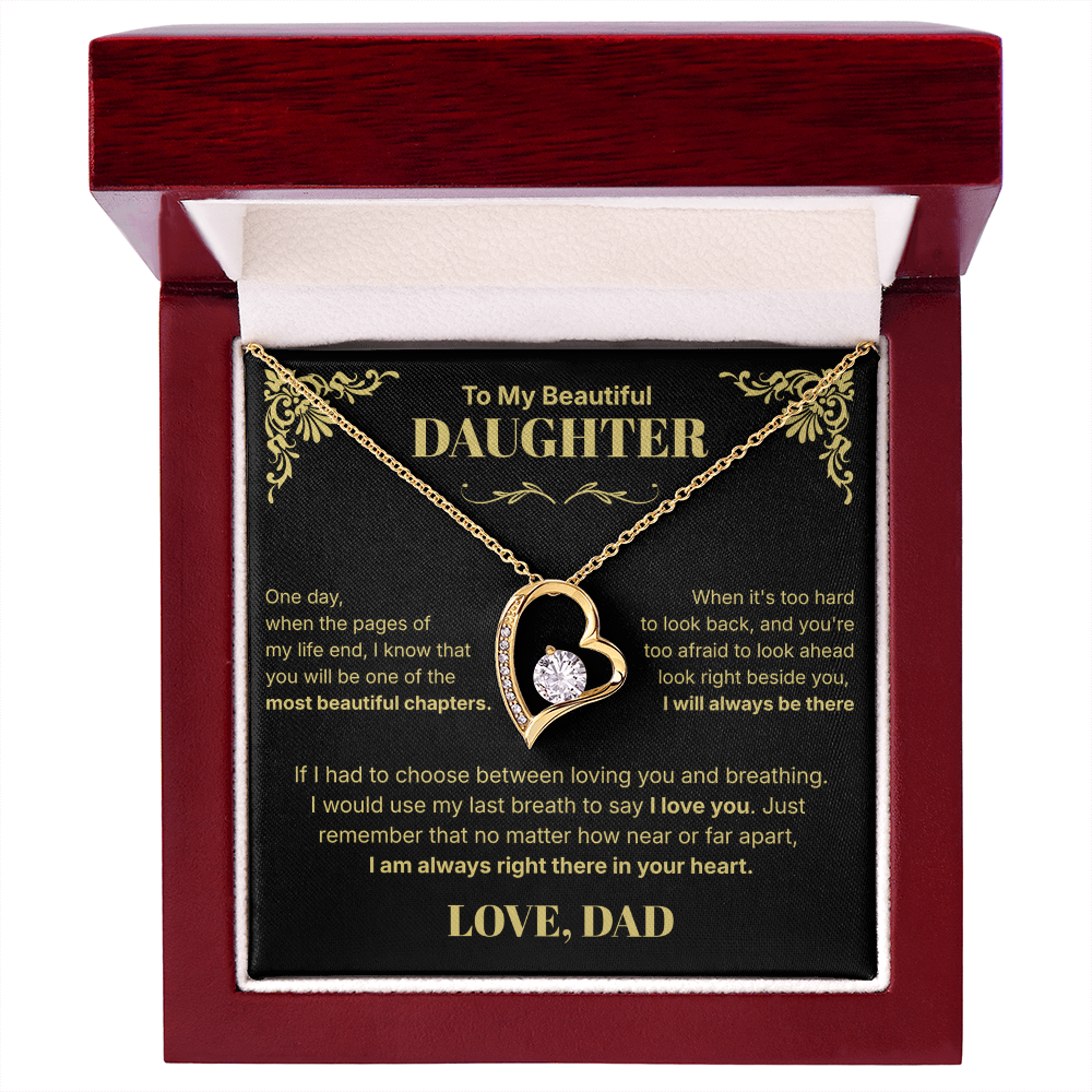 Always in Your Heart  - Necklace For Daughter From Dad.